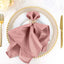 5 Pack Polyester 20"x20" Napkins Dusty Rose - Wrinkle Resistant & Easy Care Cloth Napkins