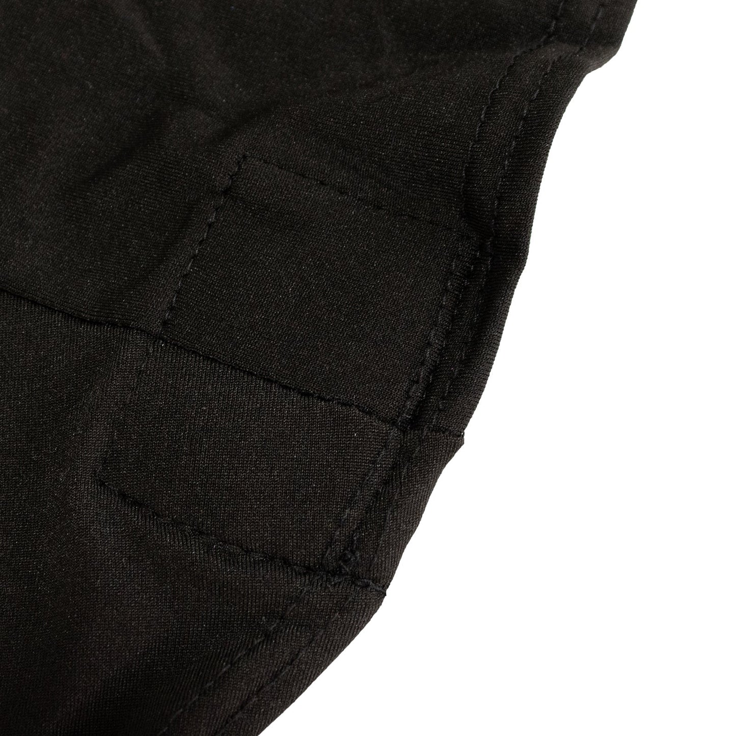 Stretch Spandex 72"x30" Rectangle Table Cover Red/Black Cross Over Design - Two-Piece Fitted Tablecloth with Elastic Foot Pockets