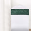 5 Pack Sequin Spandex Chair Sashes Hunter Emerald Green - Stretch Chair Bands 6"x15"