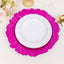 6-Pack Acrylic Plastic Round Charger Plates 13" in Fuchsia with Reef Design, Dinner Charger Tableware