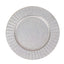 4-Pack Metal Round Charger Plates 13" in Silver with Galvanized Ruffled Rim, Contemporary Charger Tableware
