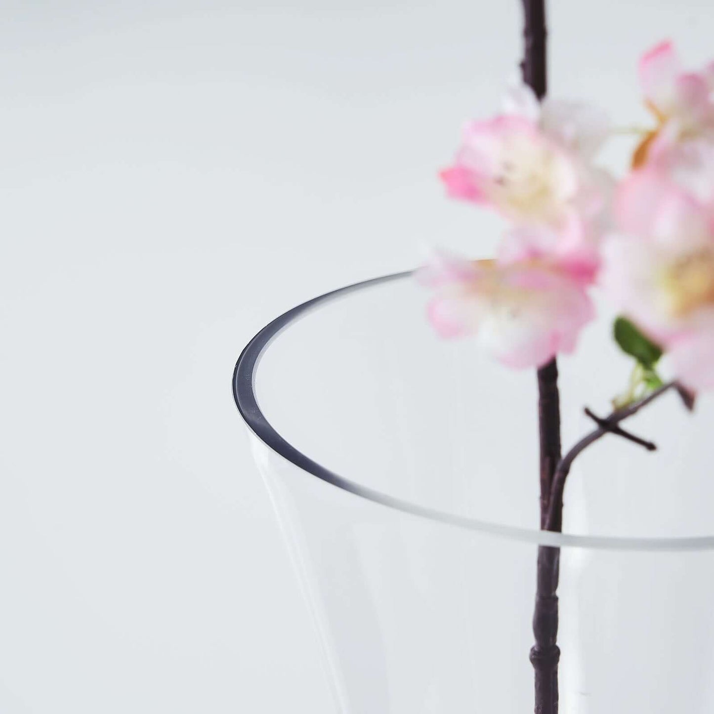 Set of 2 Glass Trumpet Vases Reversible Clarinet Design Clear - Stylish Flower Centerpieces for Events 24"