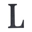 Decorative Rhinestone Alphabet "L" Letter Stickers, Glitter Adhesive Craft Letters Black DIY Sparkle Embellishments 6"