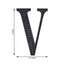 Decorative Rhinestone Alphabet "V" Letter Stickers, Glitter Adhesive Craft Letters Black DIY Sparkle Embellishments 4"
