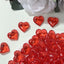 250 Pcs Acrylic Heart Diamond Gems Red Vase Fillers - Romantic Translucent Table Scatters for Valentineâ€™s Day & Events