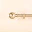 42"-126" Adjustable Curtain Rod Set, Gold, Round Finials