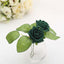 24 Roses 2" Hunter Emerald Green Artificial Foam Flowers With Stem Wire and Leaves