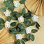 24 Roses 2" Ivory Artificial Foam Flowers With Stem Wire and Leaves
