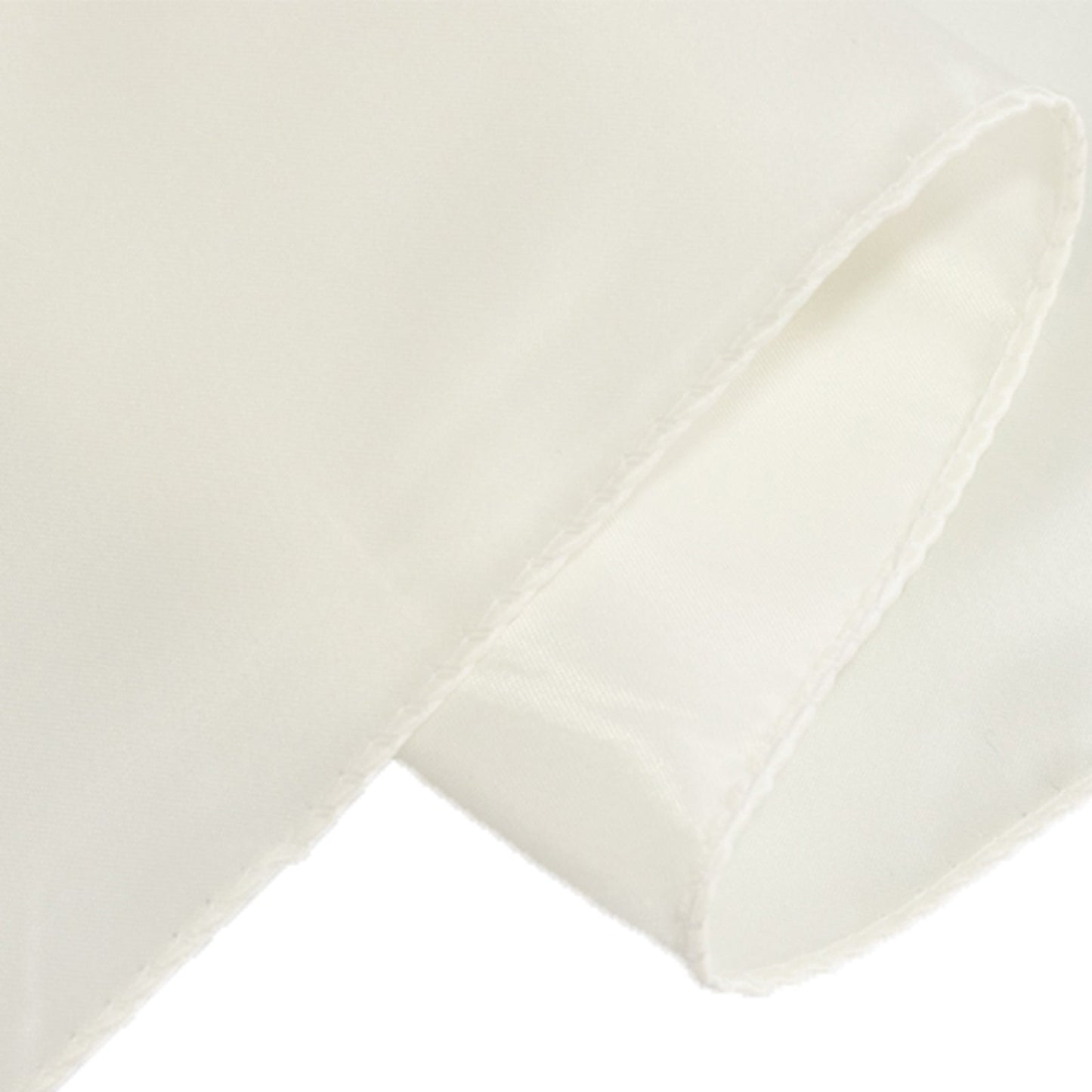 Lamour Satin 72"x72" Table Overlay Square Tablecloth Ivory - Smooth Finish Table Topper
