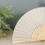 5 Pack Ivory Asian Silk Folding Fans Party Favors, Oriental Folding Fan Favors