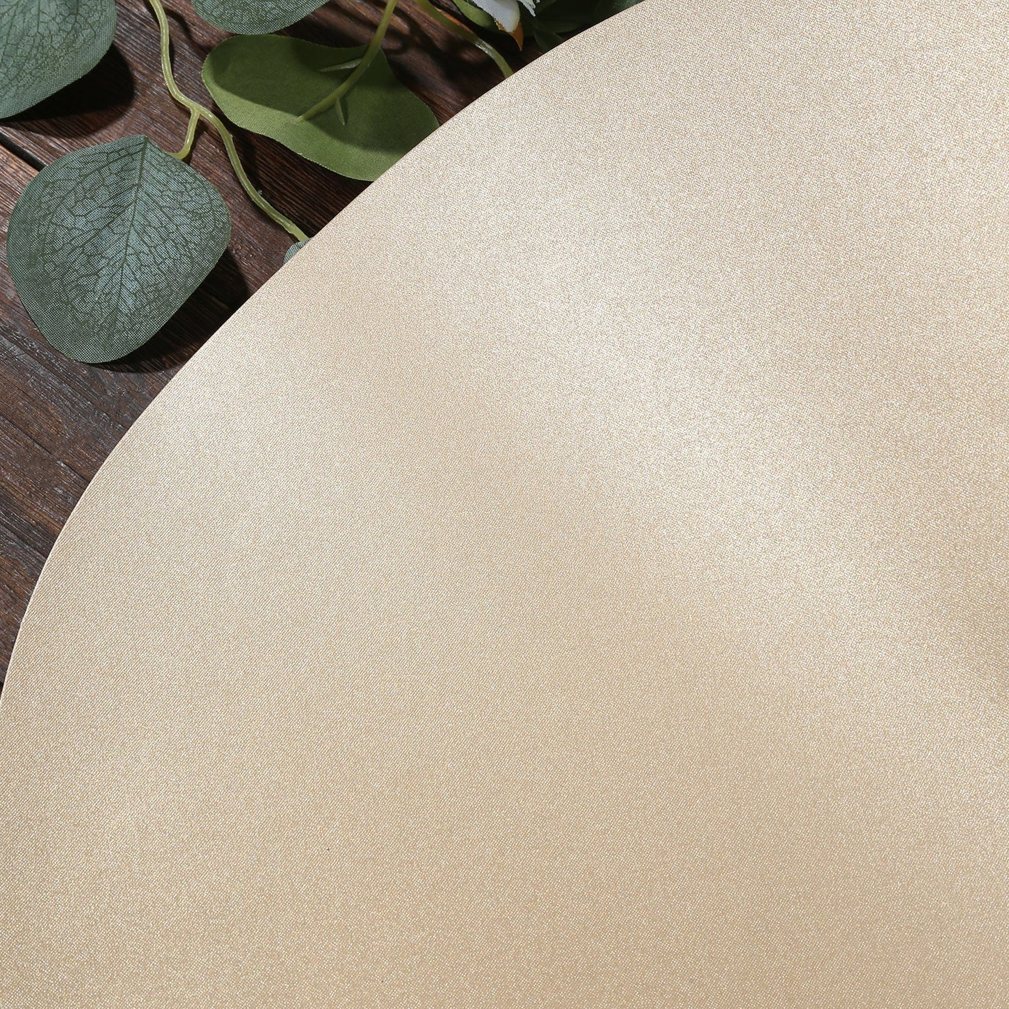 50 Pack 13" Round Disposable Paper Placemats â€“ Taupe Cardboard Dining Table Mats, 120 GSM