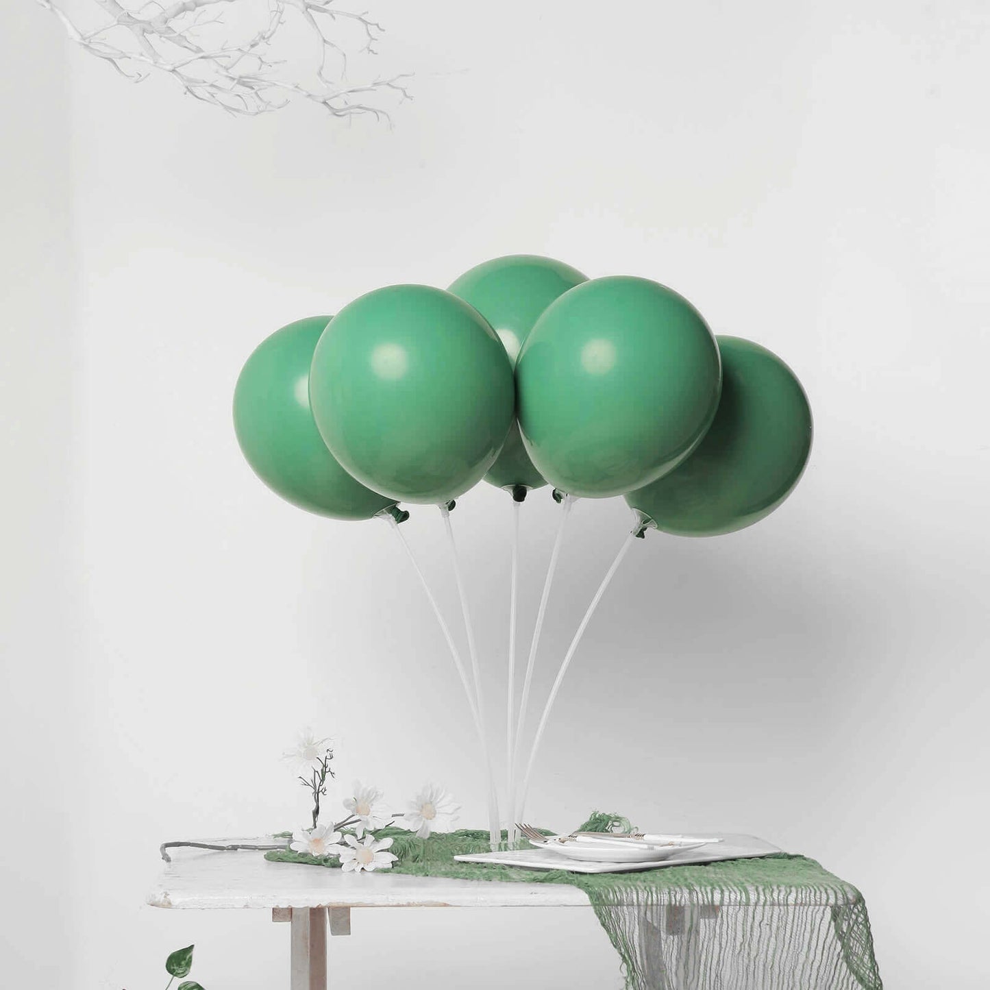 25 Pack 12" Olive Green Double Stuffed Prepacked Latex Balloons