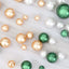 200Pcs Assorted Pearl Beads Vase Fillers in Green, Gold and White - Lustrous DIY Craft Bead Set