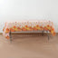 5-Pack Plastic Tablecloths Orange Thanksgiving Rectangle with Fall Leaves Pumpkin Print - Festive PVC Disposable Table Covers 54"x108"