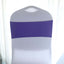 5 Pack Stretch Spandex Chair Sashes Purple - Reusable Chair Bands with Silver Diamond Ring Slide Buckle 5"x14"