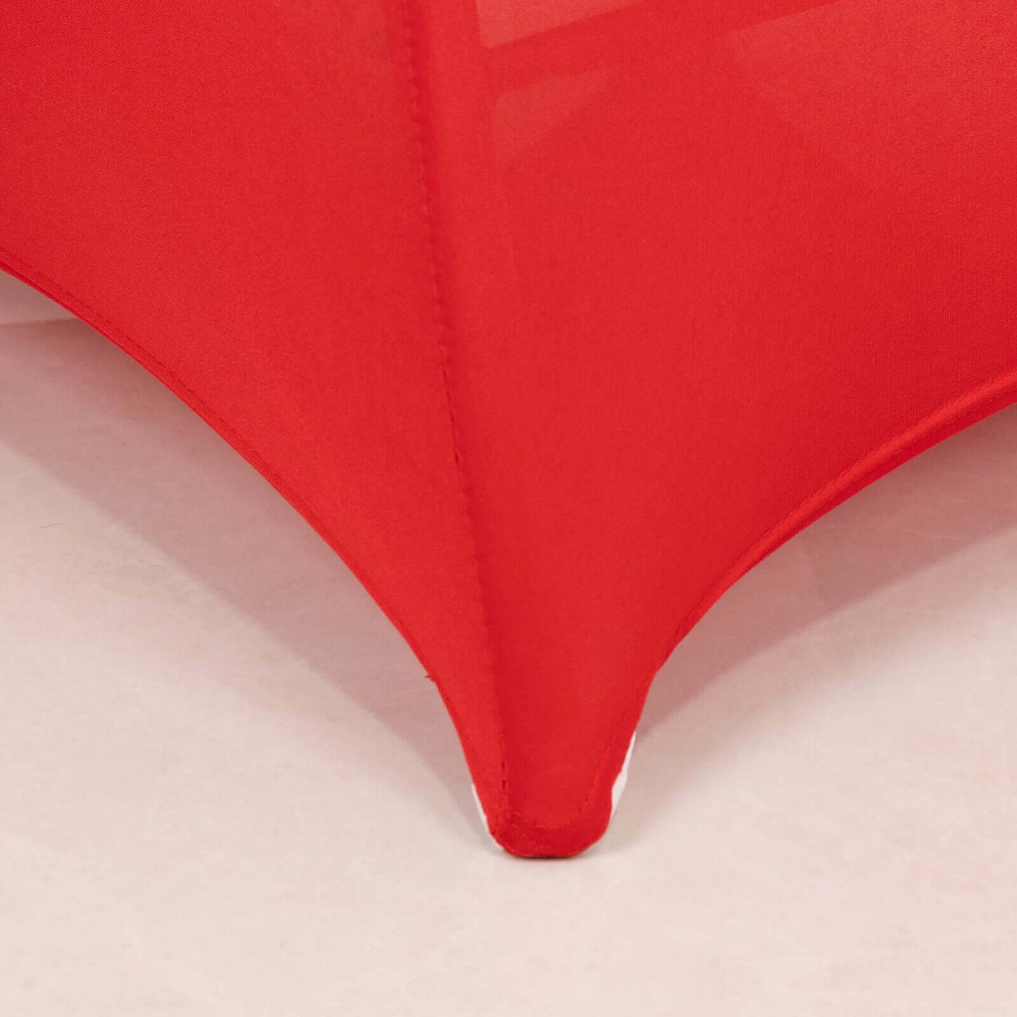 Stretch Spandex Chair Cover Red for Folding Chairs - Secure Fit Slipcover with Silver Rhinestone Buckled Sash Band