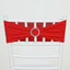 5 Pack Stretch Spandex Chair Sashes Red - Reusable Chair Bands with Silver Diamond Ring Slide Buckle 5"x14"