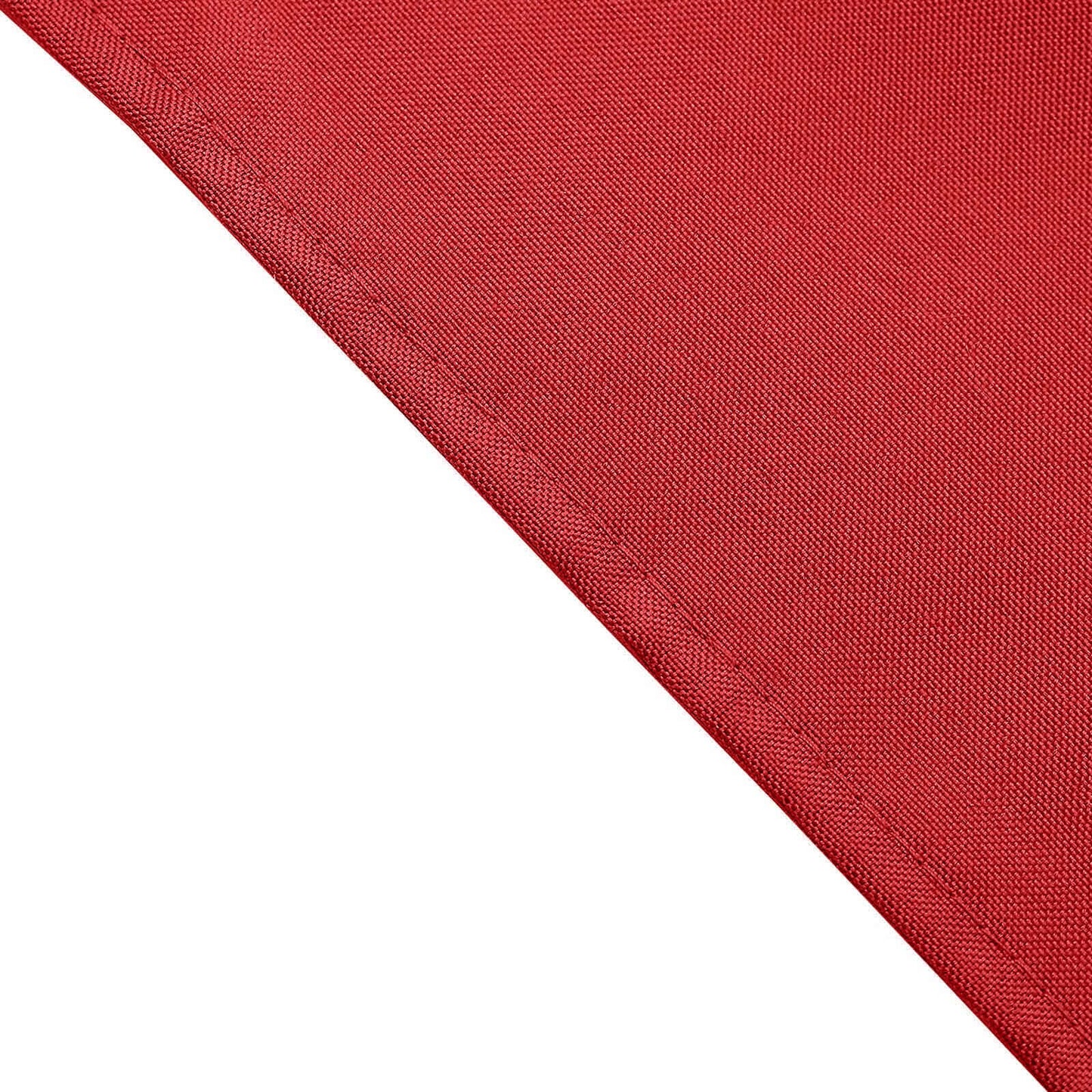 5 Pack Polyester 17"x17" Napkins Red - Durable & Wrinkle Resistant Dinner Napkins