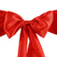 5 Pack Satin Chair Sashes Red - Durable Chair Bows with Shiny Finish 6"x106"