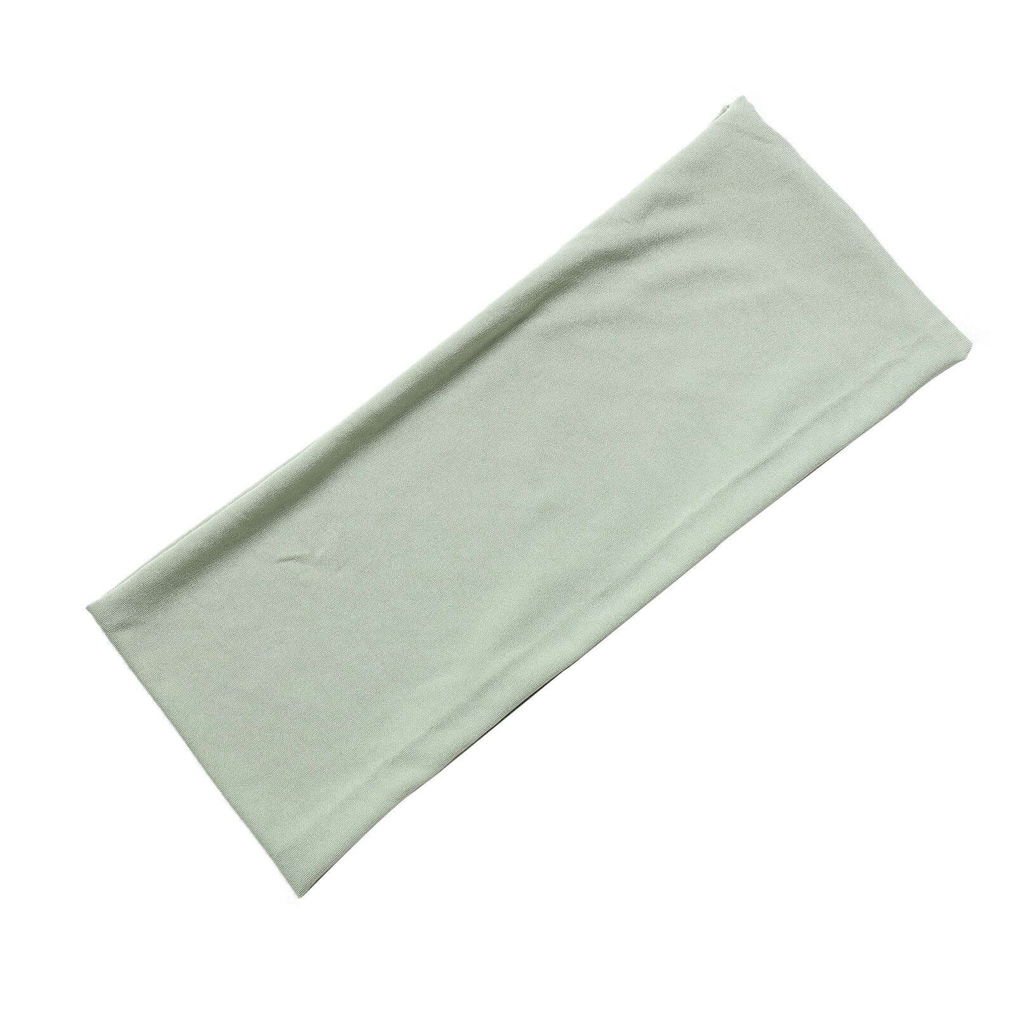 5 Pack Stretch Spandex Chair Sashes Sage Green - Fitted Finish Two Ply Heavy Duty Chair Bands 5"x12"