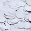 Metallic Round Party Confetti 18G Bag Silver Foil, Balloon Table Confetti Glitter Dots for Festive Weddings Baby Bridal Showers & Events