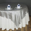 Satin 90"x90" Table Overlay Square Tablecloth Silver - Smooth Finish Table Topper