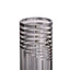2-Pack Glass Cylinder Vases Silver Striped - Sophisticated Flower Centerpieces for Events 11"