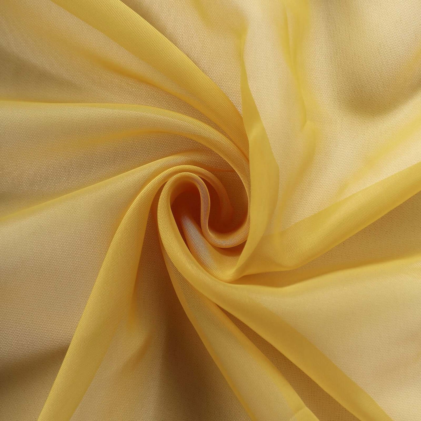 5 Pack Chiffon Chair Sashes Mustard Yellow - Soft & Lightweight Designer Chair Bows 22"x78"