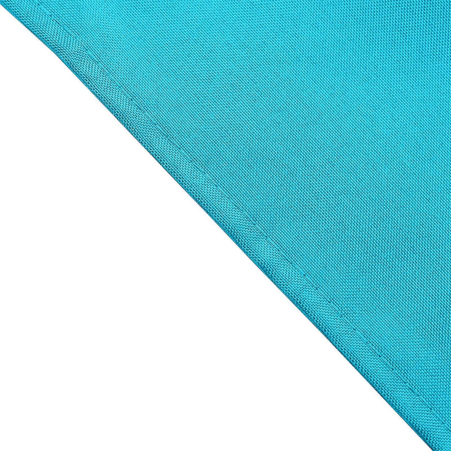 5 Pack Polyester 17"x17" Napkins Turquoise - Durable & Wrinkle Resistant Dinner Napkins