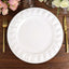 6-Pack Plastic Round Charger Plates 13" in White with Bejeweled Rim, Luxe Decorative Dinner Party Charger Tableware