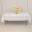 Lamour Satin 60"x102" Rectangle Tablecloth White - Durable & Silky Soft Feel Table Cover for Weddings & Banquets