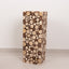 30" Natural Wooden Slices Pillar Prop Pedestal Stand, Rustic Farmhouse Wood Riser Rectangular Plant Stand