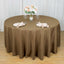 Polyester 120" Round Tablecloth Taupe - Seamless Wrinkle-Resistant Table Cover