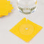 50-Pack Paper Beverage Napkins Yellow - 2 Ply Disposable Soft 18GSM Cocktail Napkins 5"x5"