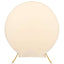 7.5ft Matte Beige Round Spandex Fit Party Backdrop Stand Cover