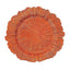 6-Pack Acrylic Plastic Round Charger Plates 13" in Orange with Reef Design, Dinner Charger Tableware