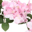 2-Pack Pink Artificial Hydrangea Garland 5.5ft â€“ Artificial Silk Floral Vine with Green Leaves