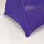 Stretch Spandex Chair Cover Purple for Folding Chairs - Secure Fit Slipcover with Silver Rhinestone Buckled Sash Band