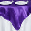Satin 60"x60" Table Overlay Square Tablecloth Purple - Smooth Silky Touch Table Cover
