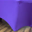 Stretch Spandex 6ft Rectangle Tablecloth Purple - Durable Form-Fitting Table Cover