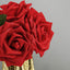 24 Roses 5" Red Artificial Foam Flowers With Stem Wire and Leaves