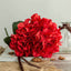 5 Bushes Red Artificial Silk Hydrangea Flower Bouquets
