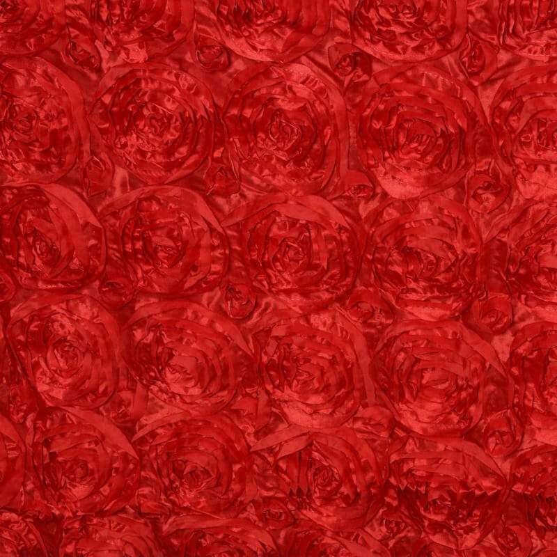Rosette Satin 14"x108" Table Runner Red - Grandiose Design