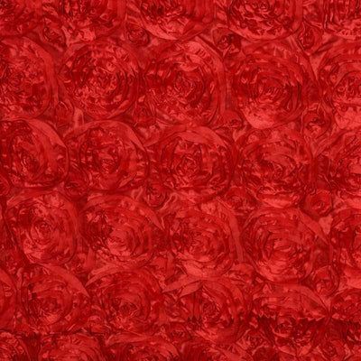 Rosette Satin 14"x108" Table Runner Red - Grandiose Design