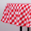 Polyester 90" Round Tablecloth White/Red - Checkered Buffalo Plaid Table Cover