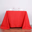 Polyester Square 90"x90" Tablecloth Red - Wrinkle-Resistant & Durable Table Cover