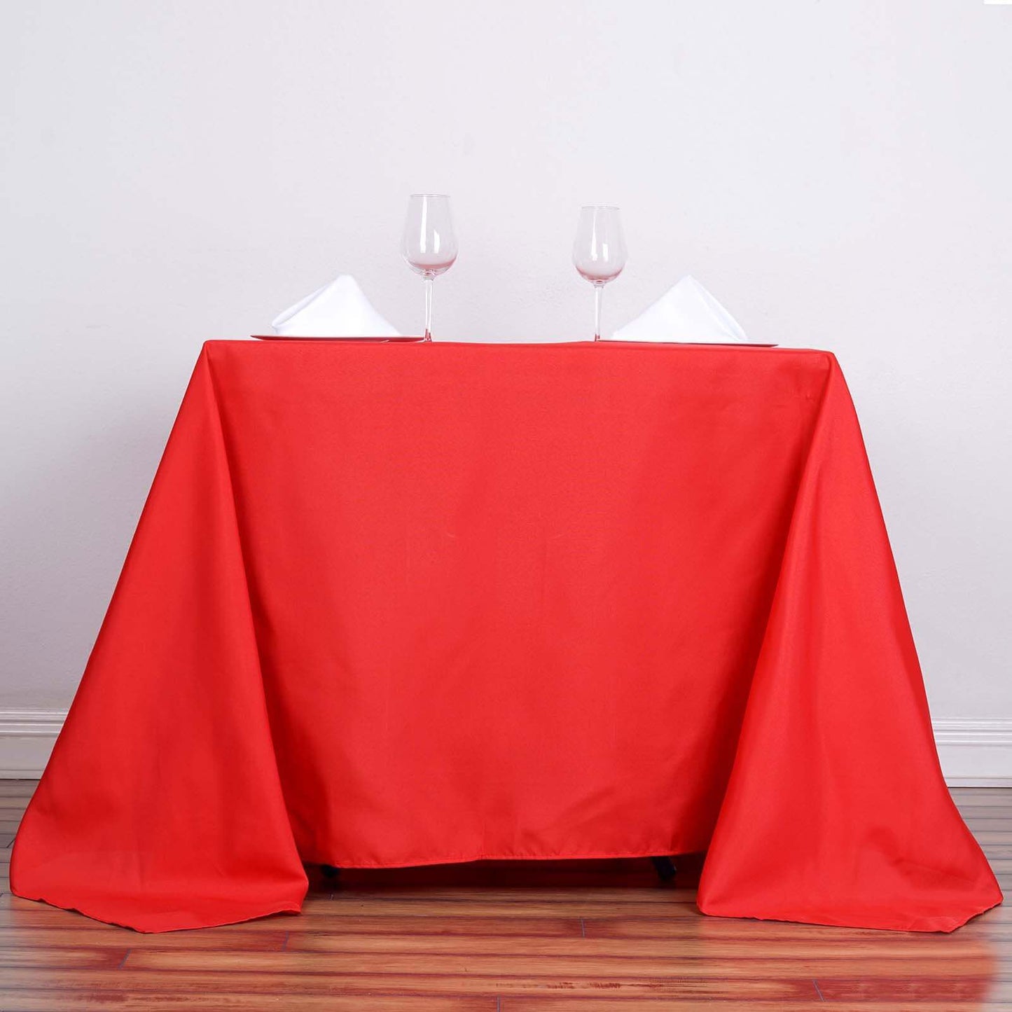 Polyester Square 90"x90" Tablecloth Red - Wrinkle-Resistant & Durable Table Cover