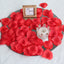500-Pack Rose Petals Round Design Red Silk Confetti - Decorative Scatters for Tables and Floors