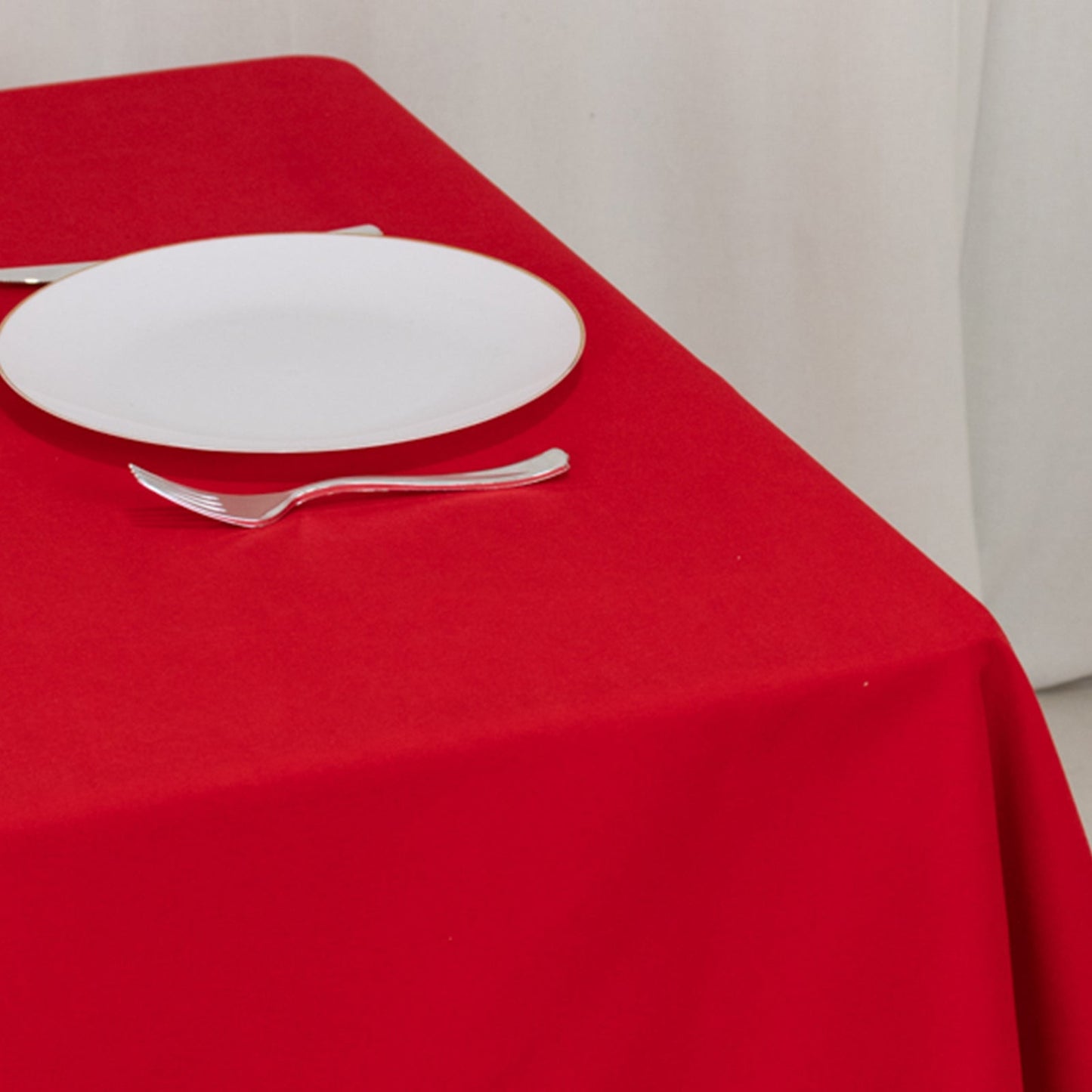 Cotton Blend 54"x54" Square Tablecloth Red - Wrinkle-Resistant Table Cover