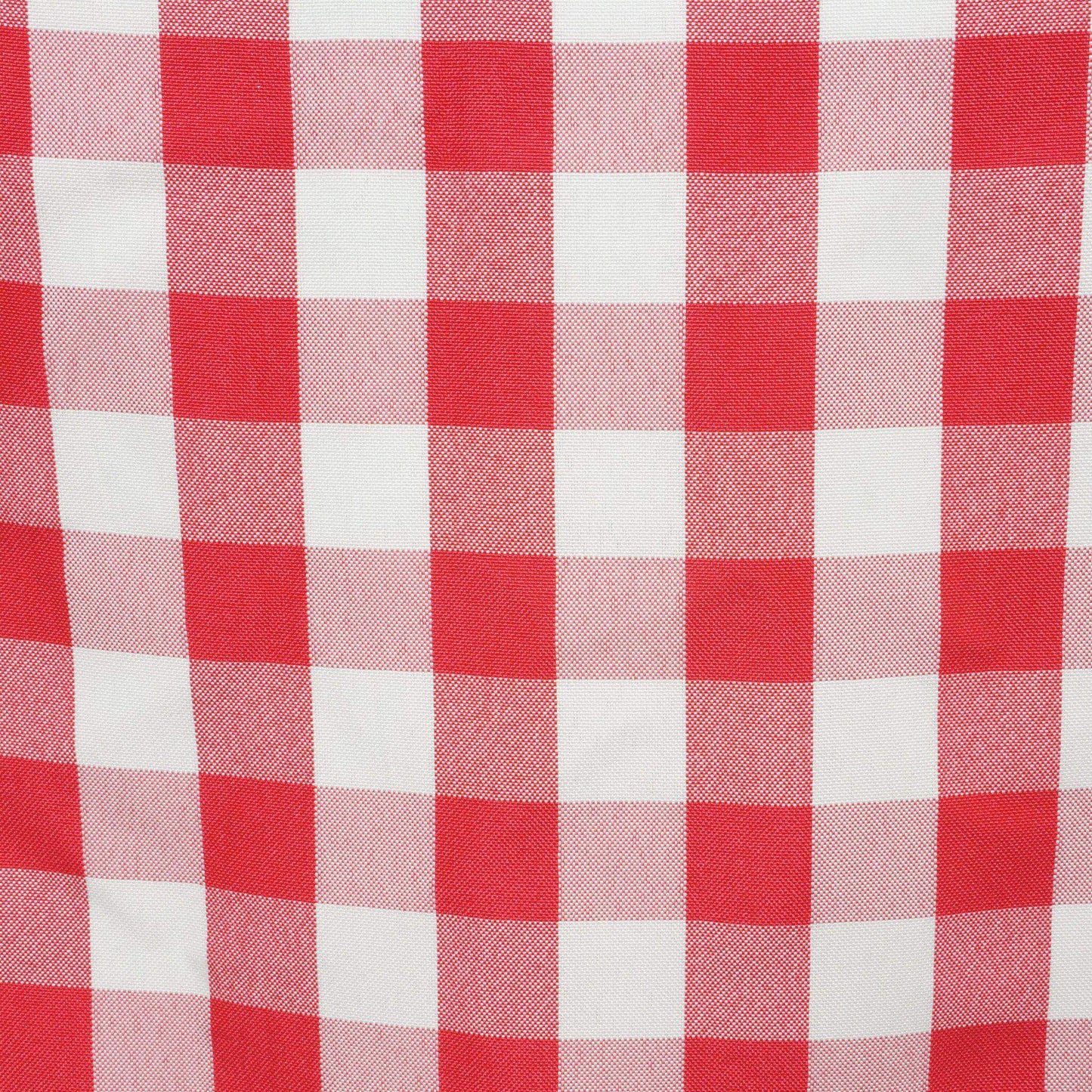 Polyester 14"x108" Table Runner Red/White - Gingham Plaid Design